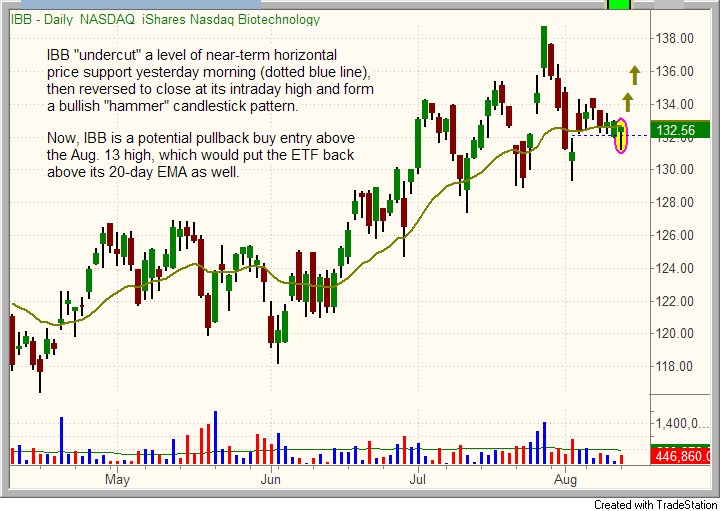 Bullish reversal day in market could spark breakouts ($IBB)